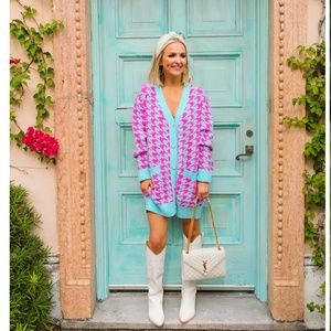 Buddy Love Twiggy Cardigan in pink and blue, size M/L